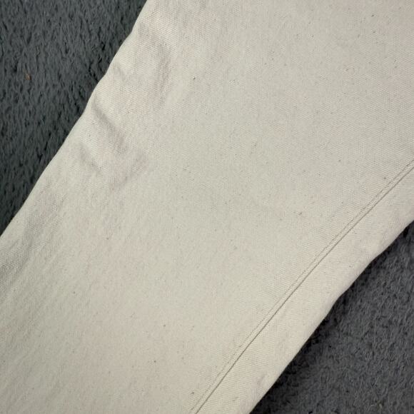 Abercrombie & Fitch Jeans Mens 29x30 Cream Vintage 90s Straight Stretch - Picture 5 of 12
